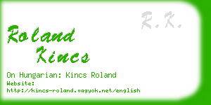 roland kincs business card